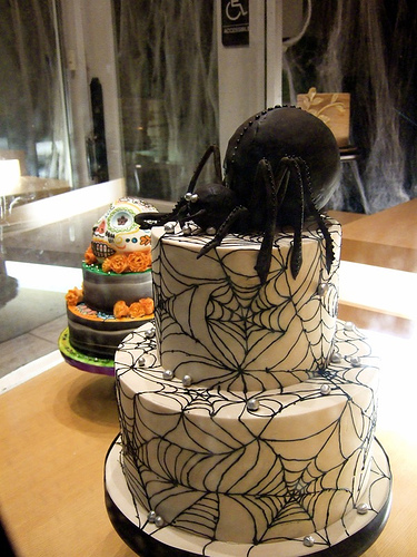 Halloween Spider Web Cake