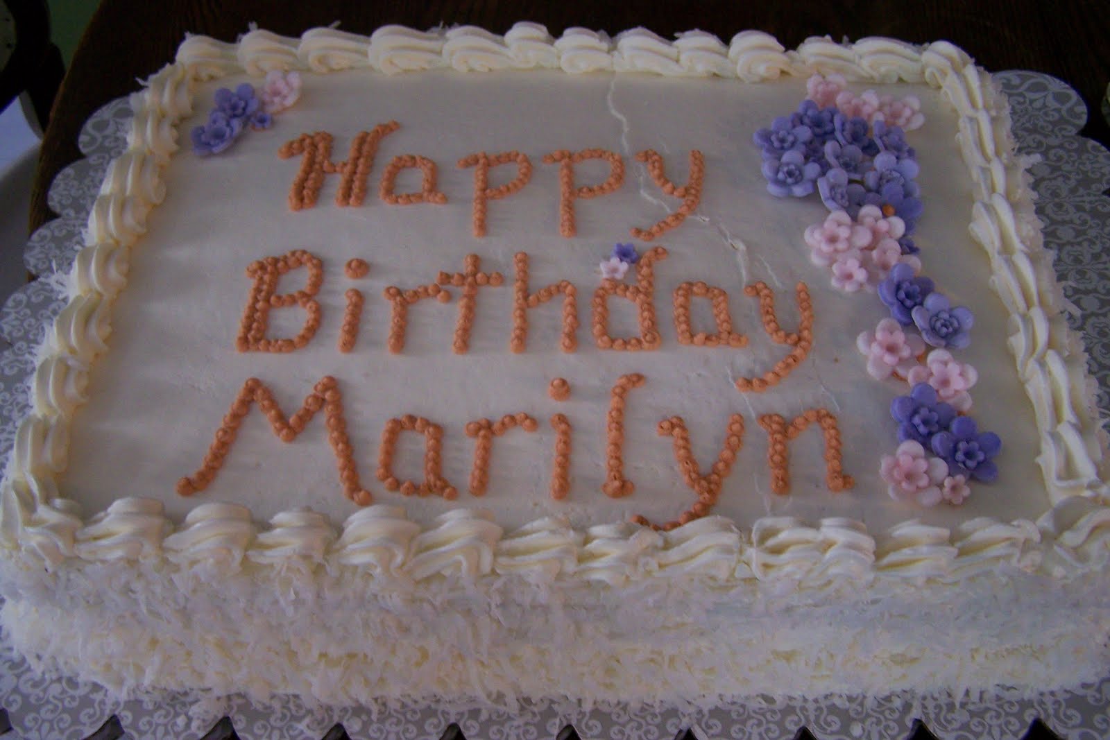 Happy Birthday Marilyn Cake