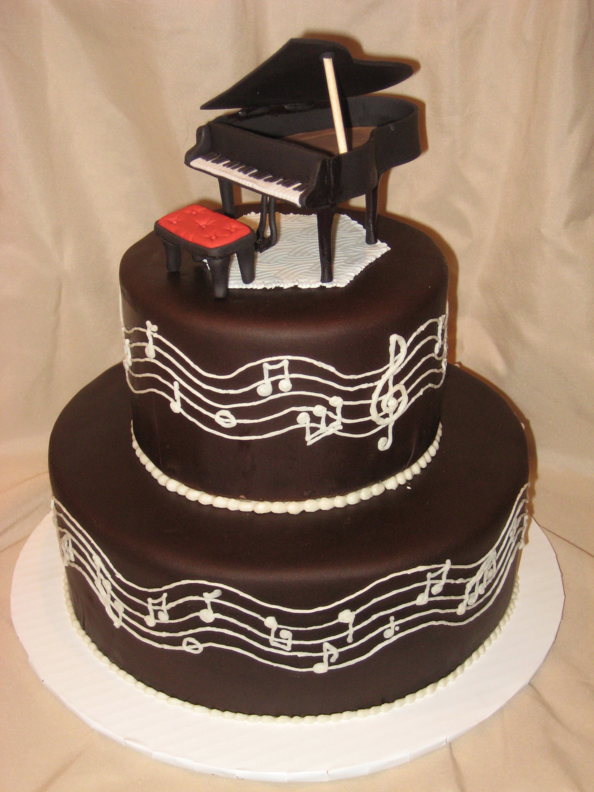 Happy Birthday Piano Cake