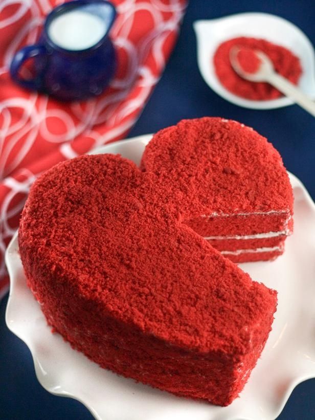 Heart Shaped Red Velvet Cake