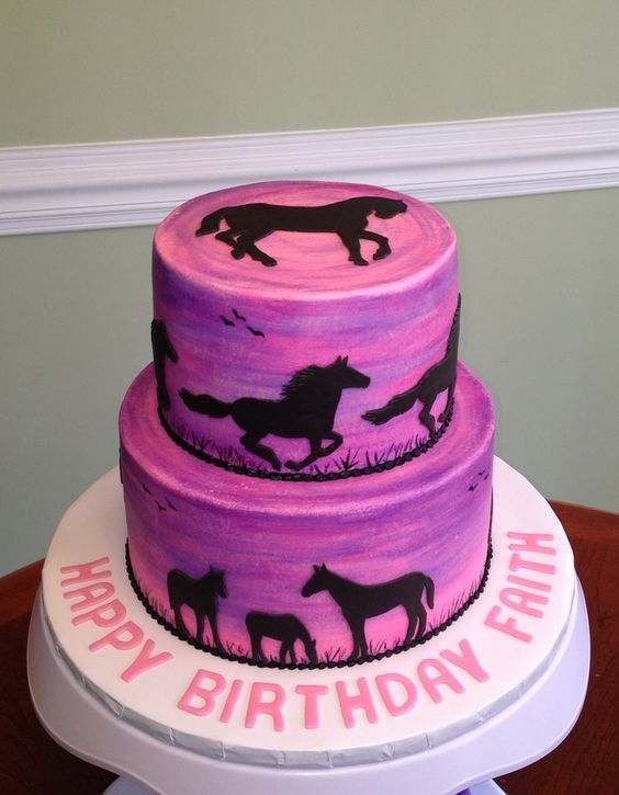 Horse Birthday Cake Template