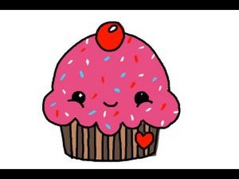 How to Draw Cute Cupcake Drawings