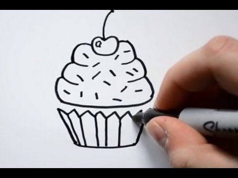 How to Draw Cute Cupcakes