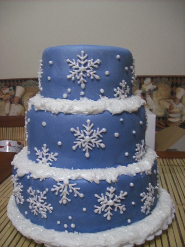 Idea Winter Snowflake Wedding Cake Idea Winter Snowflake Wedding Cake