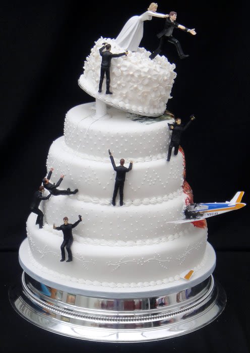 James Bond Themed Wedding Cake