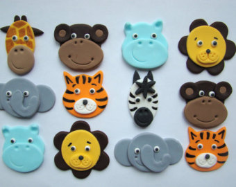 Jungle Animal Cupcake Toppers