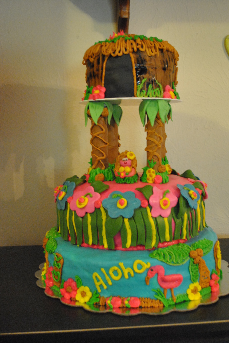 Luau Theme Cake