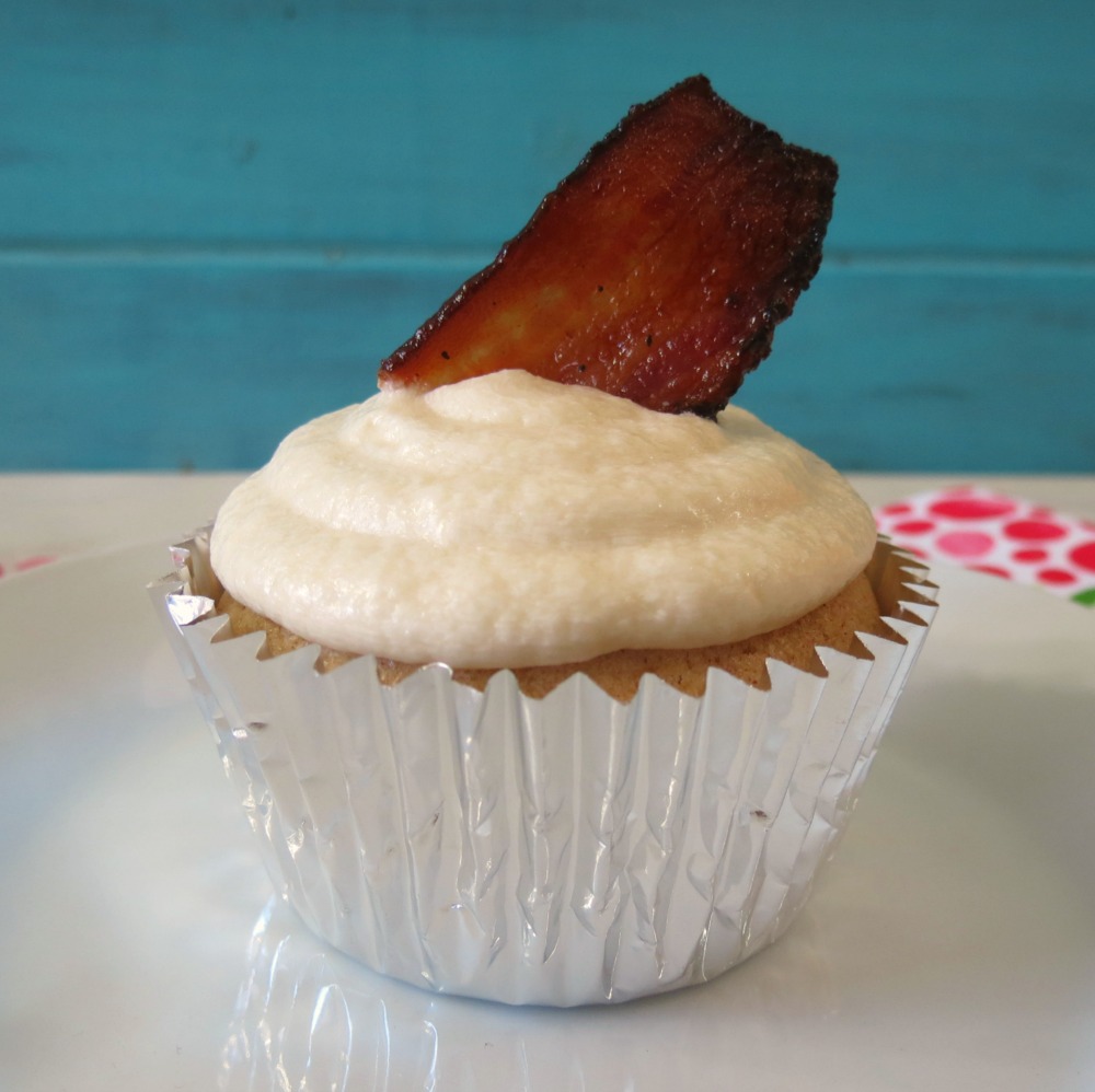 Maple Bacon Cupcakes with Frosting