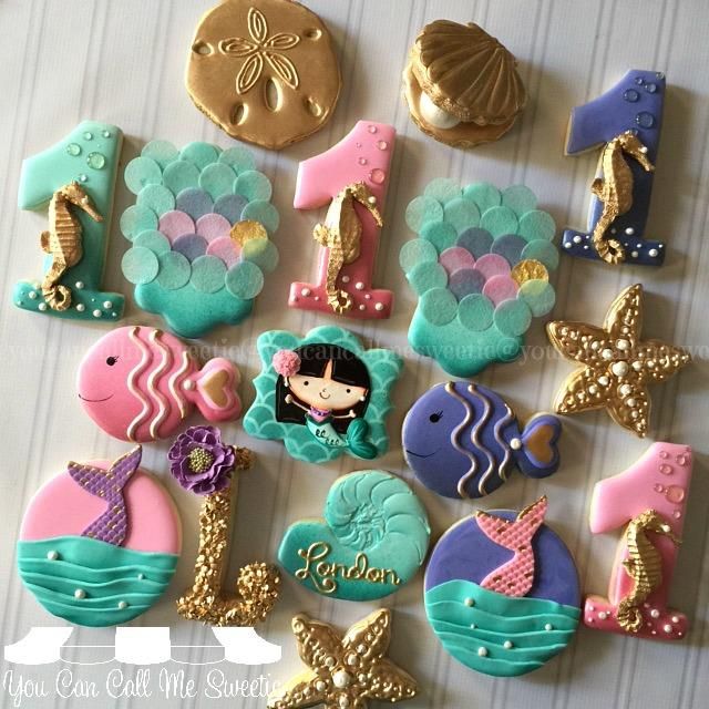 Mermaid Decorated Cookies