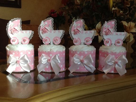 Mini Baby Carriage Diaper Cake