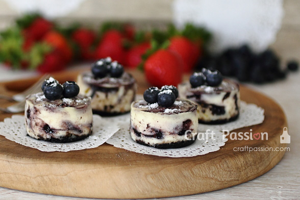 Mini Blueberry Cheesecake Recipe Mini Blueberry Cheesecake Recipe