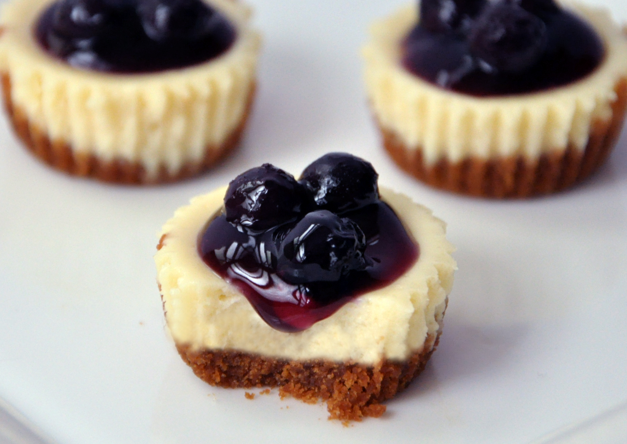 Mini Blueberry Cheesecakes