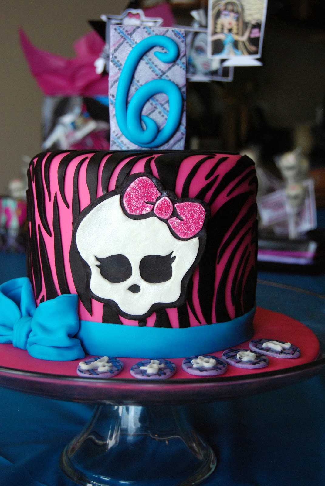 Monster High Birthday Cake Zebra