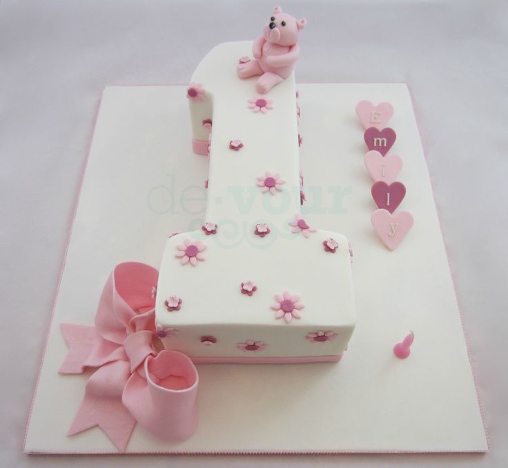 Number 1 First Birthday Cakes for Girls