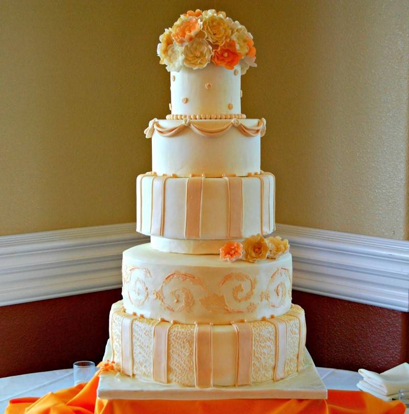 Orange Wedding Cake