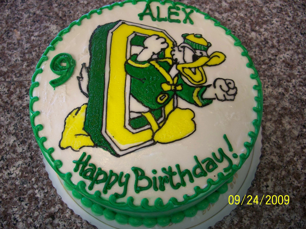 Oregon Ducks Birthday Cake