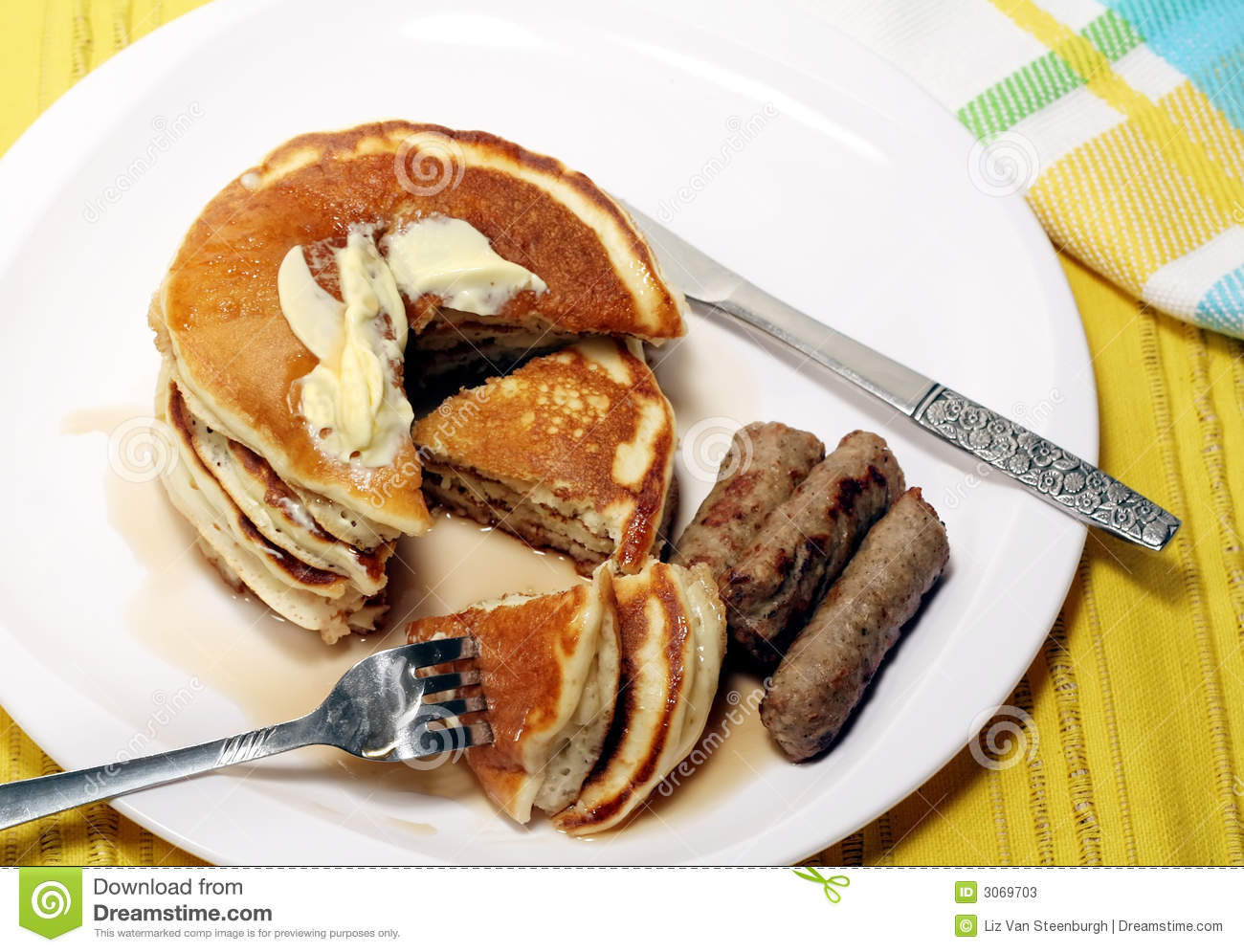 Pancake and Sausage Breakfast