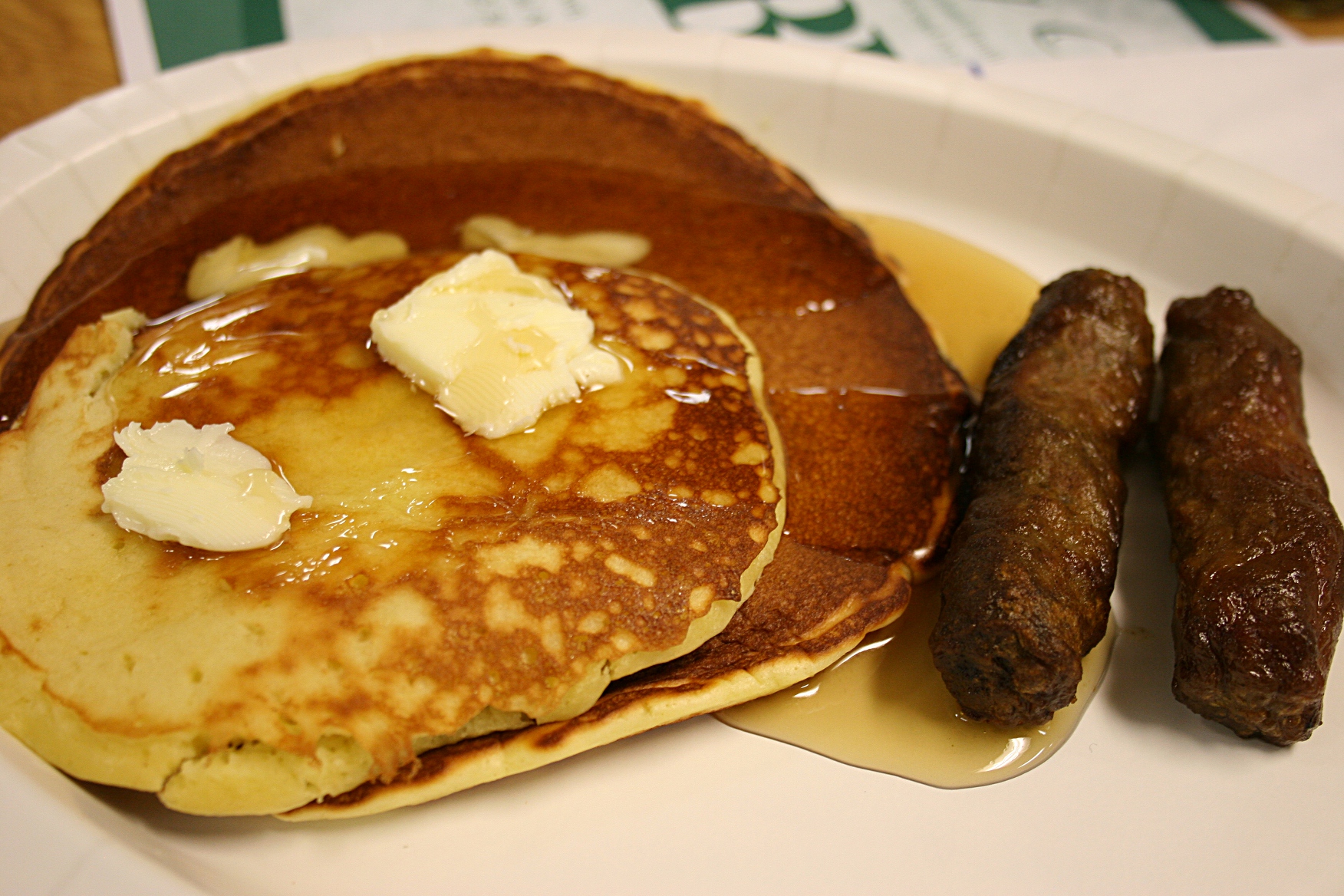 Pancake and Sausage Breakfast