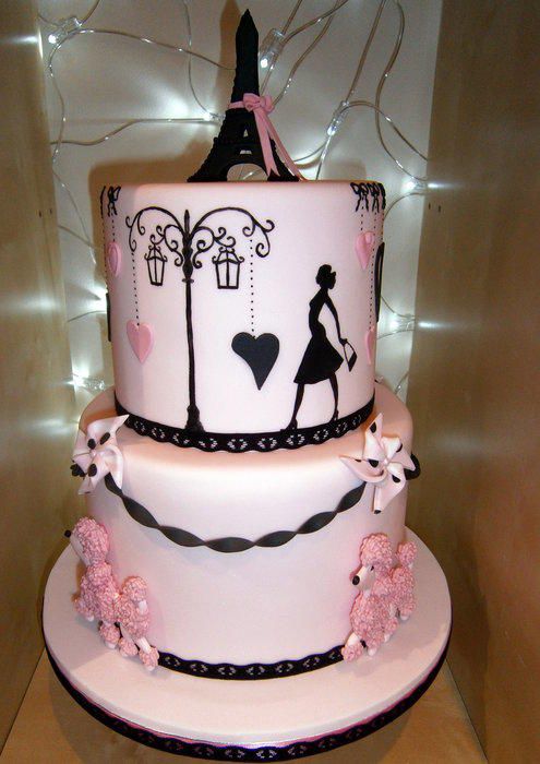 Paris Poodle Cake