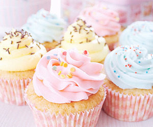 Pastel Color Cupcakes