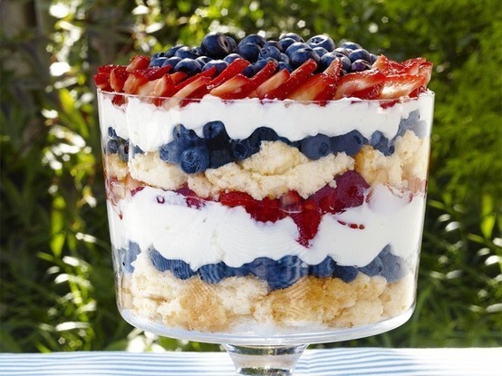 Patriotic Berry Trifle Dessert Recipe