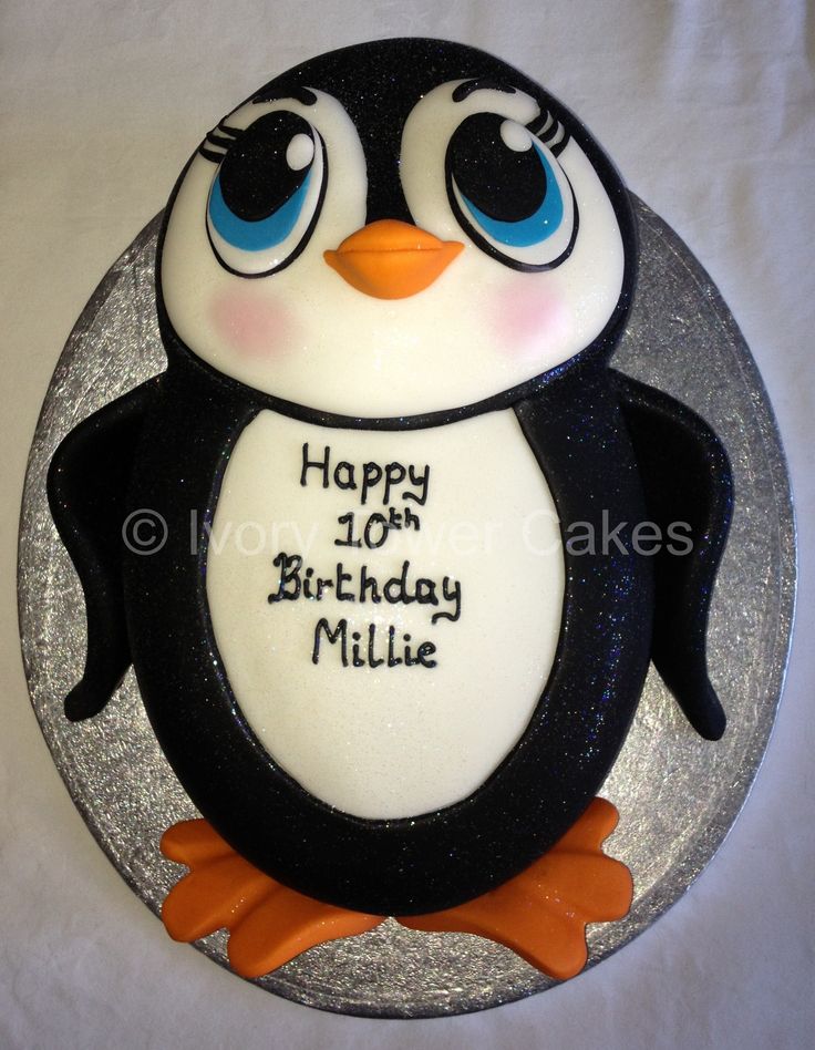 Penguin Birthday Cake