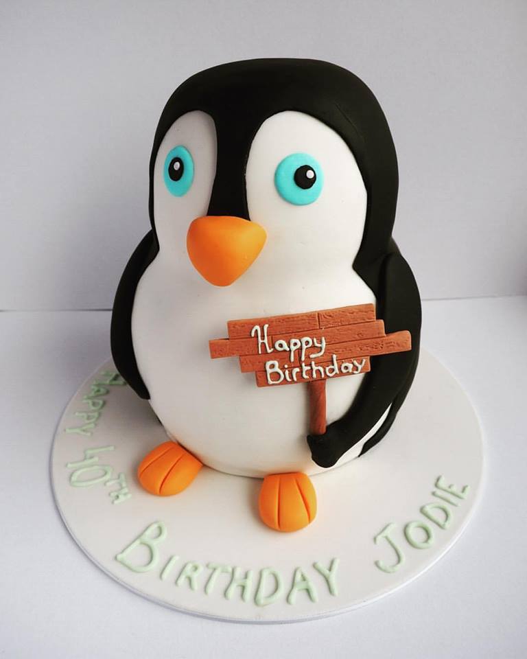 Penguin Birthday Cake