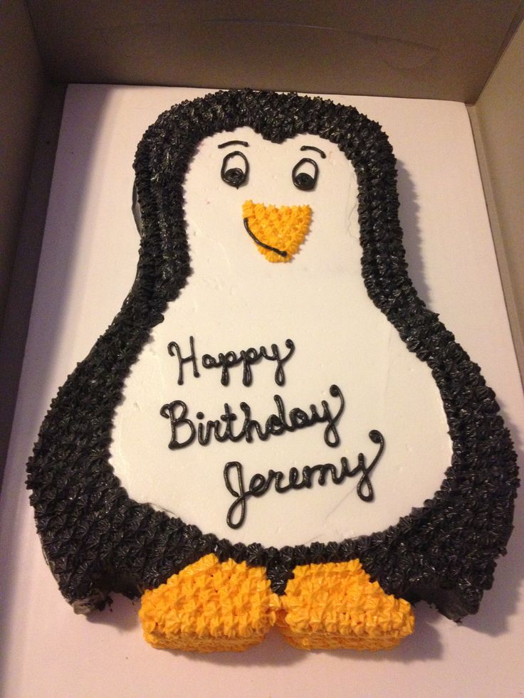 Penguin Birthday Cake