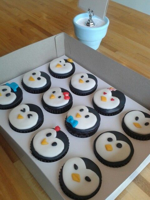 Penguin Birthday Cupcake