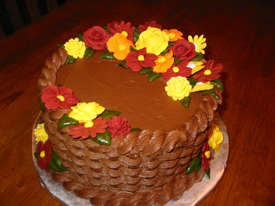 Pics of Birthday Cakes with Flowers for Fall