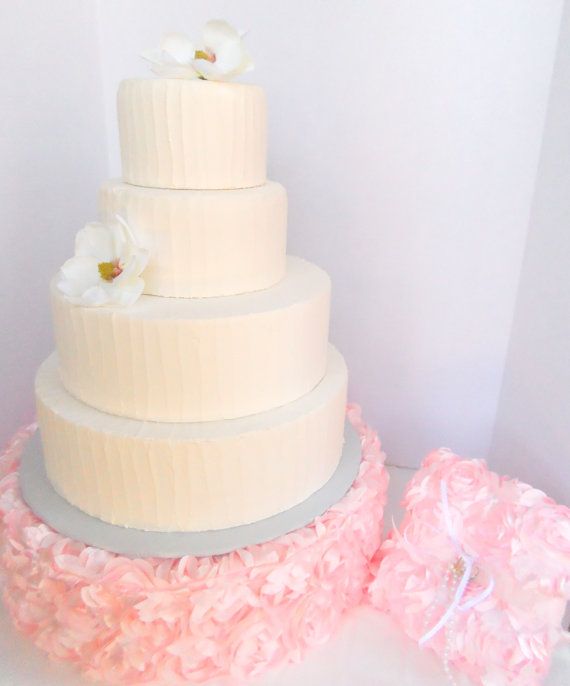 Pink Rose Petal Wedding Cake