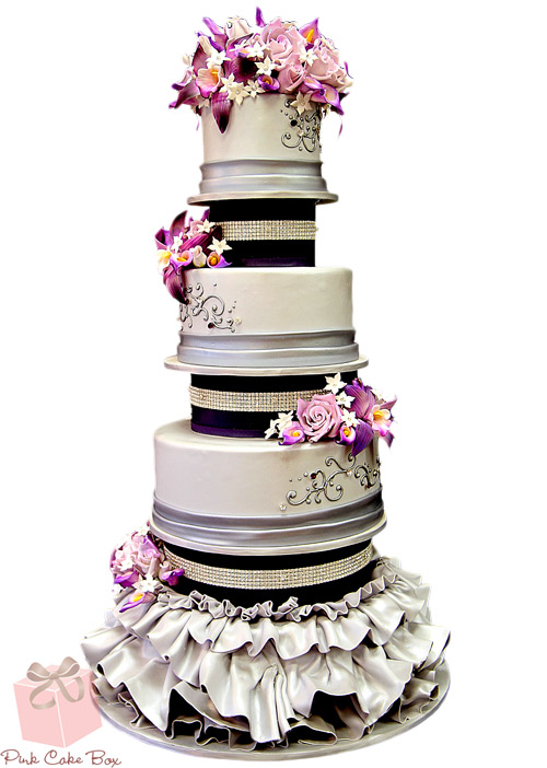 Purple Crystal Wedding Cake