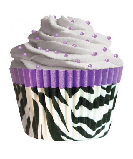 Purple Zebra Print Cupcakes