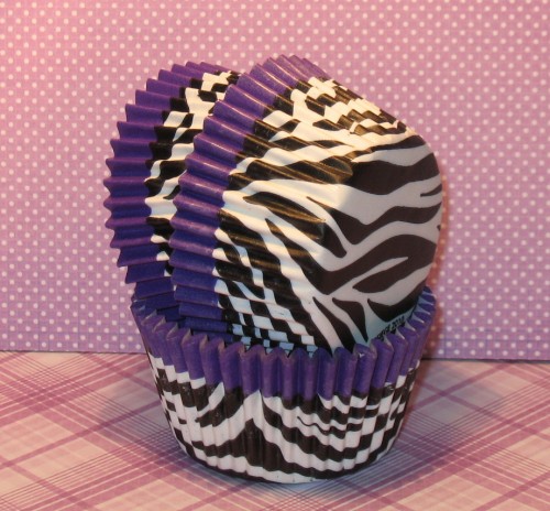 Purple Zebra Print Cupcakes