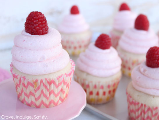 Raspberry Champagne Cupcakes