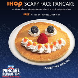 Scary Face Pancakes at Ihop