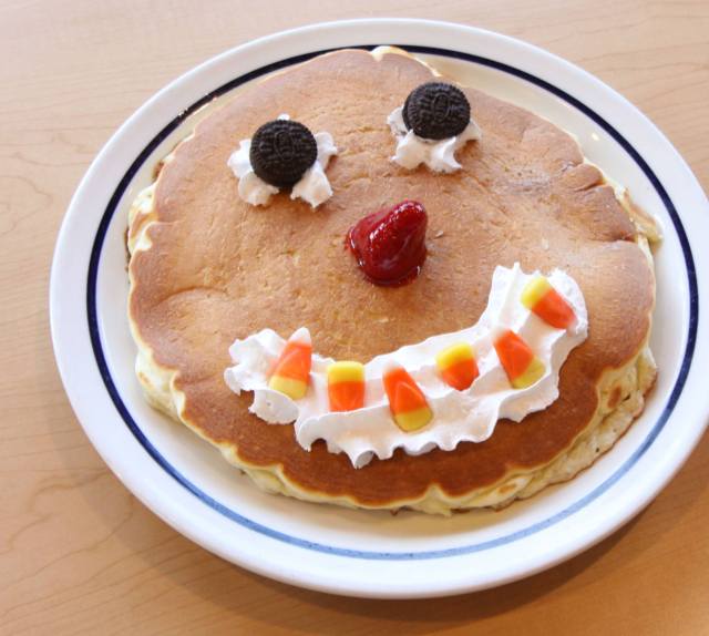 Scary Face Pancakes at Ihop
