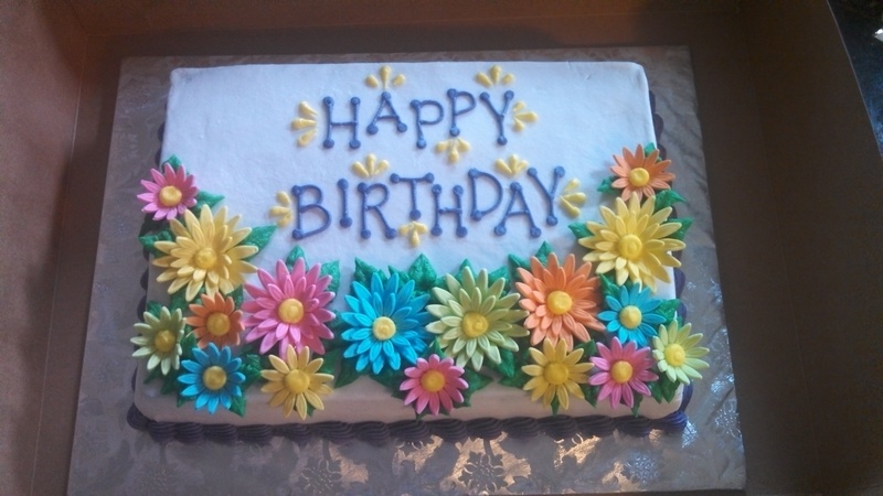 Sheet Cakes with Gerber Daisies