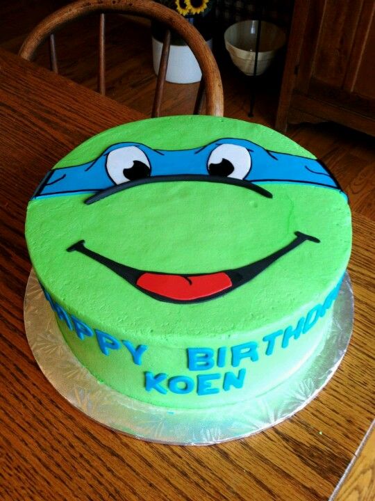 Simple Ninja Turtle Cake