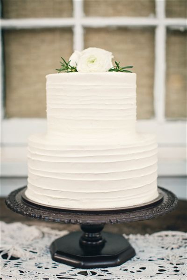 Simple White Wedding Cake