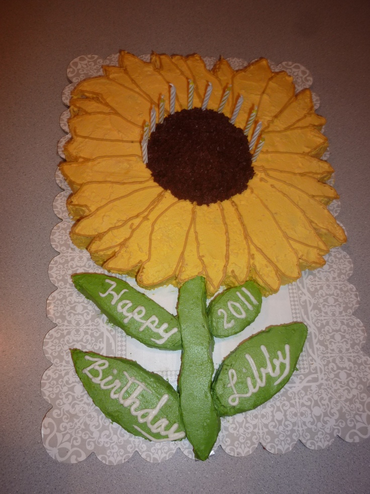 Sunflower Birthday Cake