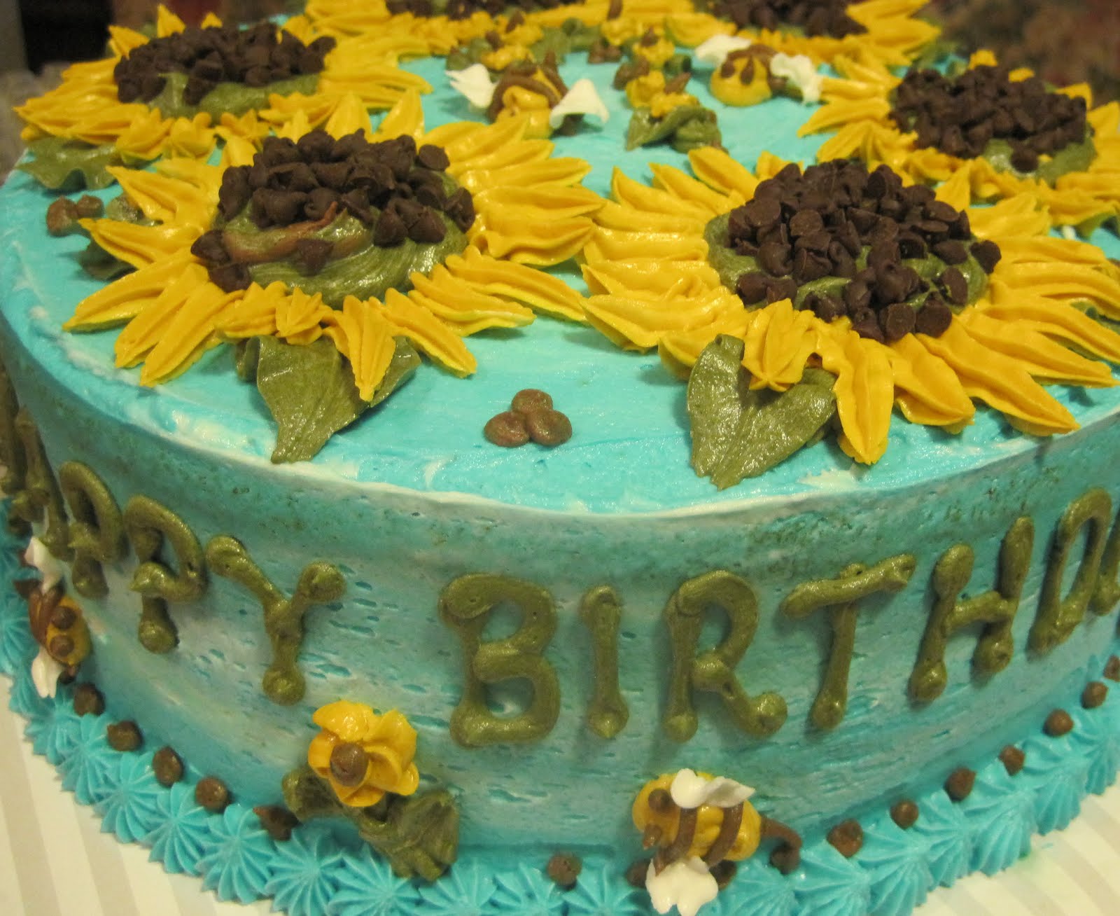 Sunflower Birthday Cake