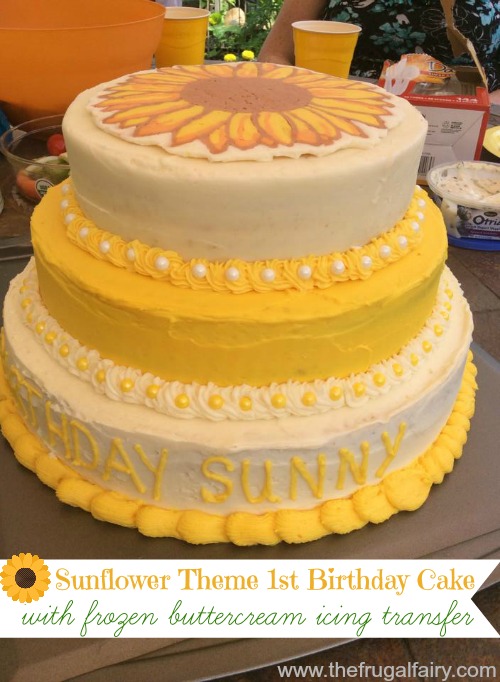 Sunflower Icing Birthday Cakes