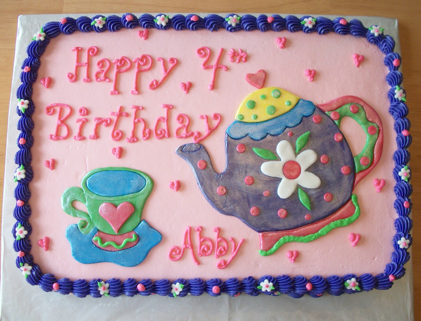 Tea Party Birthday Cake