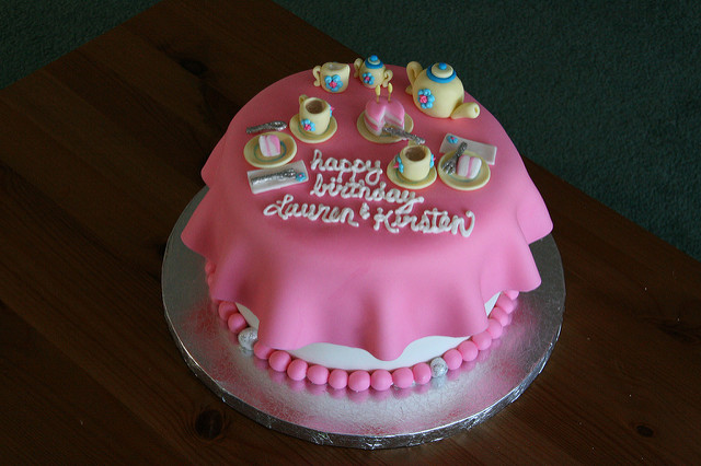 Tea Party Birthday Cake