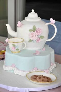 Tea Party Birthday Cake