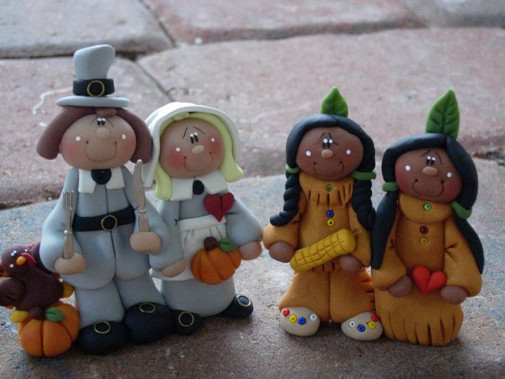 Thanksgiving Pilgrims and Indians Figures