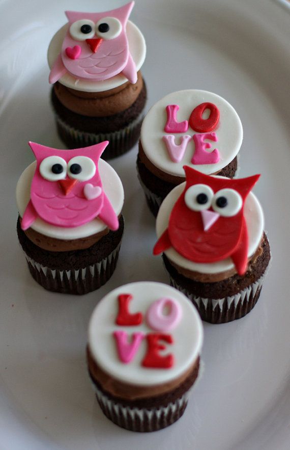 Valentine's Owl Cupcakes