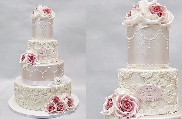 Wedding Cake with Lace