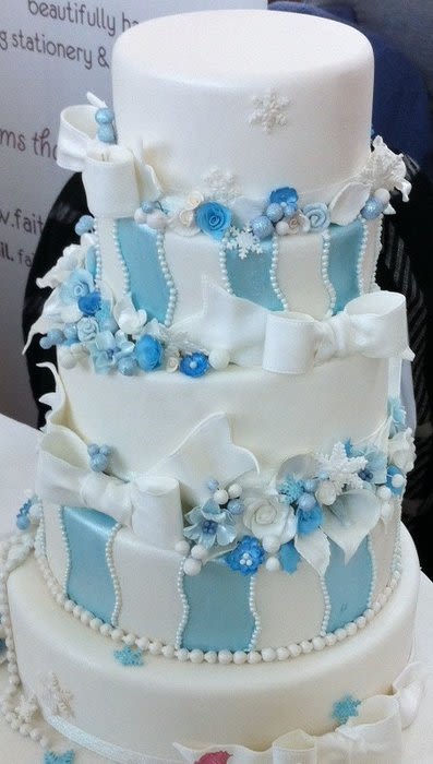 Winter Wonderland Themed Wedding Cake Winter Wonderland Themed Wedding Cake